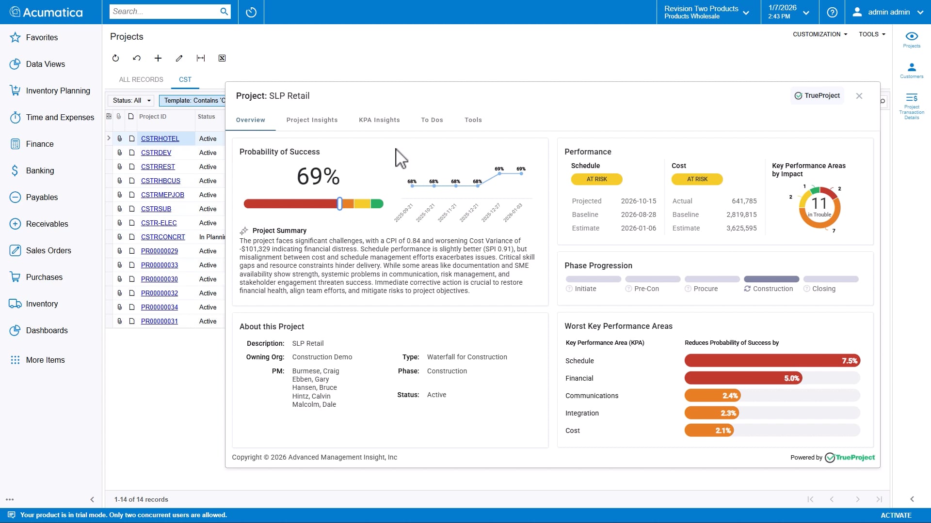 Acumatica Demo Preview