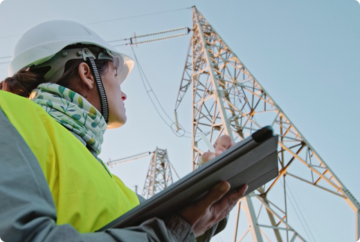 Construction team members in safety gear.