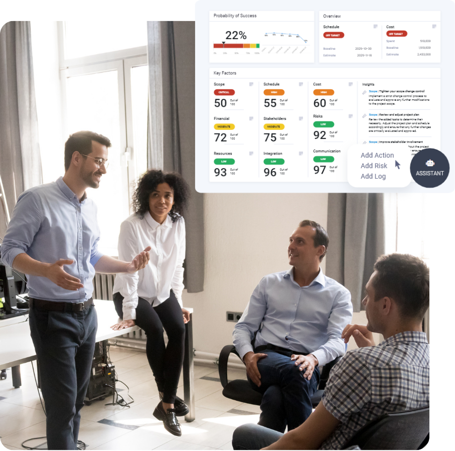Group of professionals sitting together in a workplace setting.