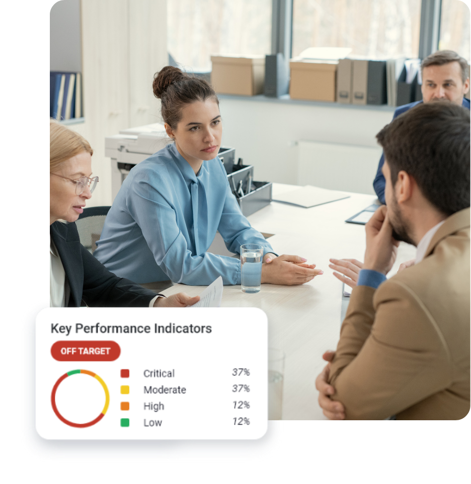 Two colleagues collaborating on a project.