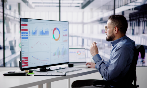 Dashboard on monitor.