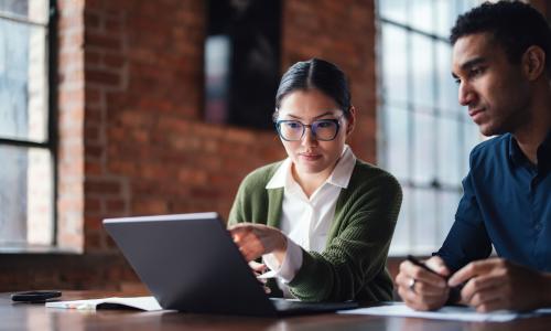 Two professionals handshake.